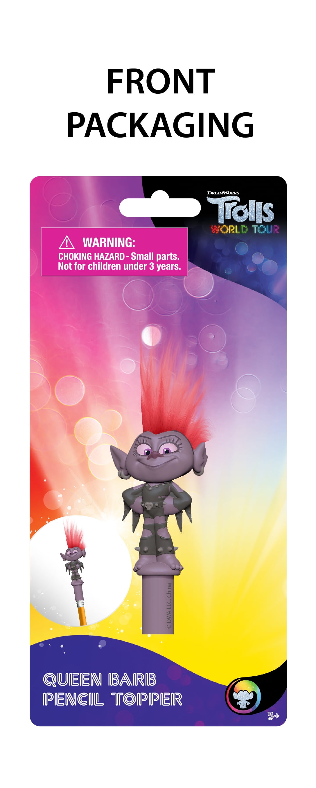 Dreamworks Trolls World Tour Barb 3d Figural Pencil Topper Walmart Com