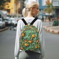 thumbnail image 7 of FORMRS Mini Backpack Purse for Women Travel Daypack Casual Shoulder Bag, Orange Tree Pattern, 7 of 7