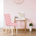 thumbnail image 5 of muroi Valentine''s Day Chair Covers Pink White Buffalo Plaid Check Slipcovers Removable Stretch for Spring Easter Kitchen Home Office Decor, 4Pcs, 5 of 7