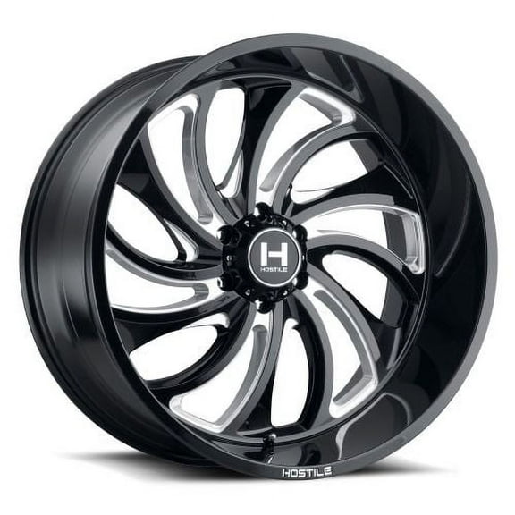 22x12 Hostile H118 Demon Blade Cut (Black Milled) Wheel 6x5.5 (-44mm)