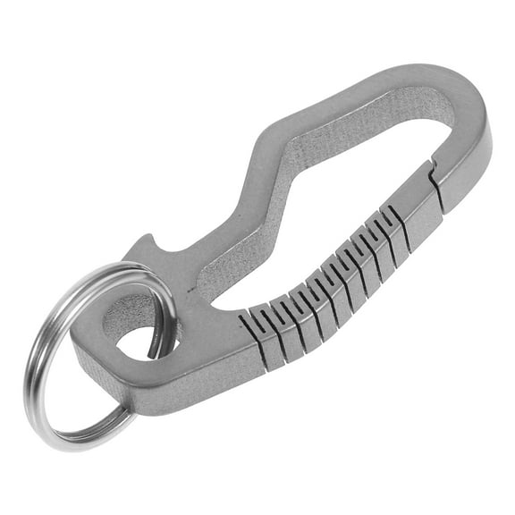 FRCOLOR  Outdoor Hiking Hanging Bottle Buckle Keychain Carabiner Man Silver
