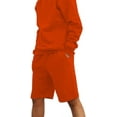 thumbnail image 2 of Weaves & Knits Men's Fleece Sweat Shorts Originals Pockets Mideweight Soft 7 inseam, M, Orange, 2 of 5