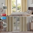 thumbnail image 7 of XUEYU 100% Blackout Curtains for Bedroom, Light Blocking Thermal Insulated Curtains with Noise Reduction, 42x84 Inch Room Darkening Window Drapes, Set of 2 Panels, Beige, 7 of 7