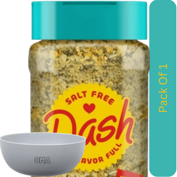 Mrs. Dash Garlic and Herb Seasoning, Salt-Free Spice Blend, 10 oz. With White Bowl By OMA