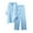 Sky Blue, variant on CIENVNSTG 2 Piece Sets Woman Trendy V-Neck Long Sleeve Linen Shirt Top Drawstring Straight Pants Set Sky Blue S