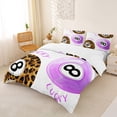 thumbnail image 3 of Castle Fairy Purple Billiards Duvet Cover Queen, Vintage Cheetah Print Queen Bedding, Brown Black,3-Piece,1 Duvet Cover and 2 Pillowcases, 3 of 6