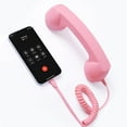 thumbnail image 3 of Retro Phone Handset,USB C Retro Phone Handset for iPhone & Android,Comfortable Calls w/Microphone,Type-C Retro Telephone Style Landline Handle Receiver Cell Mobile Phones - Pink, 3 of 6
