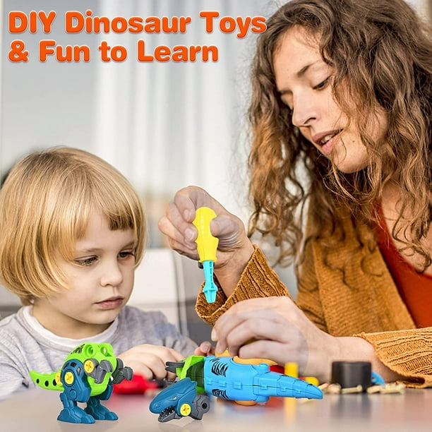 VATENIC Chak's Choice Lot de 4 jouets dinosaures à démonter pour garçons  Ensemble de jouets de construction avec tournevis en plastique et kit de  jeu d'ingénierie à vis Jouets éducatifs pour enfants