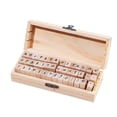 thumbnail image 3 of Basic Notebook Set 42 Pieces of English Retro Wooden with Letters and Numbers in Cursive Uppercase, 3 of 8