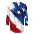 thumbnail image 4 of jjayotai 4th of July Shirts Women 3/4 Sleeve Crewneck Cute Shirts Casual Print Three Quarter Length T Shirt, 4 of 6