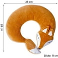 thumbnail image 2 of Almohada de viaje en forma de U, almohada para el cuello con forma de zorro, almohada de apoyo para el cuello en reposo, 2 of 5