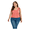 Red, variant on Women Plus Size Summer Square Neck T Shirt XL 5XL Loose Casual Solid Color Top