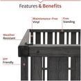 thumbnail image 5 of Enclo Privacy Screens EC18026 3.5ft H x 3.4ft W x 3.6ft L Roanoke Freestanding WoodTek Vinyl Charcoal Color Outdoor Privacy Screen, Perfect to Conceal Air Conditioning Units (3-Panels), 5 of 9