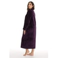 thumbnail image 2 of Just Love Plush Zipper Long Robe 6792-BLK-S (Wine, 2X), 2 of 3