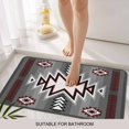 thumbnail image 3 of Red Gray Door Mat&nbsp;Indoor Outdoor Entrance, Non Slip Rug for Kitchen Bathroom Entryway Rug, Southwest Retro Ethnic AztecTexture Bohemian Washable Doormat Floor Mat for Office 24x36 Inch, 3 of 8