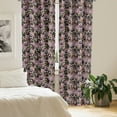 thumbnail image 2 of Ambesonne Owls Curtains, Crazy Birds Tasty Cupcakes, Pair of 28"x63", Multicolor, 2 of 5