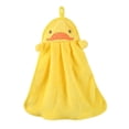 thumbnail image 1 of Animal Hand Towel Super-absorbent Cartoon Hanging Washcloth (Yellow Duck), 1 of 5