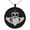 Black, variant on Stainless Steel Celtic Claddagh Unity Engraved Small Medallion Circle Charm Pendant Necklace