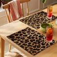 thumbnail image 4 of Placemat Set of 6 Leopard Prints Placemats for Dining Table Vintage Style Washable Table Mats for Kitchen and Party Decor Indoor & Outdoor Use, 4 of 8