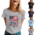 thumbnail image 2 of 250th Anniversary USA Shirts Womens Flag Heart 1776 2026 July 4th 250th Birthday T-Shirt, 2 of 5