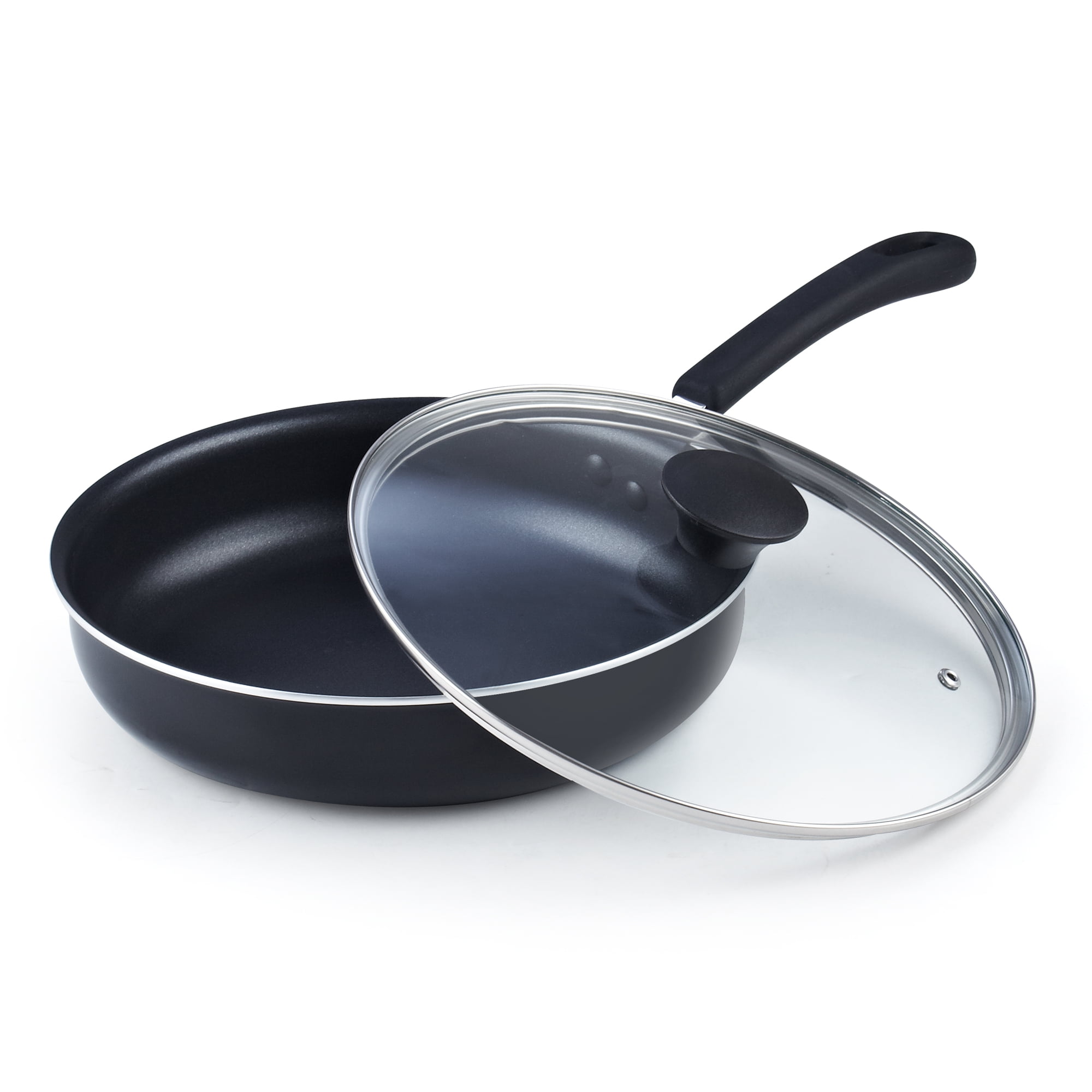Cook N Home 02690 Ceramic Nonstick Coating Deep Saute Fry Pan with Lid  3.5-Qt, Grey, 3.5 Quart - Harris Teeter