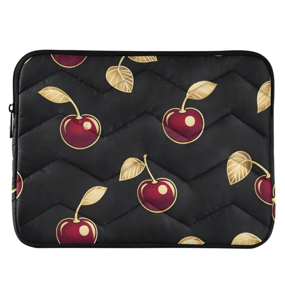 ALAZA Cherry Gold Leaves Pattern Laptop Sleeve Case for 13-14 Inch Computer Cover Bag Medium