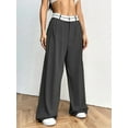 thumbnail image 6 of Spring and Autumn Women'S Wide-Leg Pants High Waist Business Casual Work Pants Black M, 6 of 9