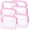 Pink, variant on 4 count Clear Bags Bulk TSA Approved Toiletry Bag for Travel PVC Clear Makeup Pouch with Zipper for Men and Women Carry- Travel Essentials