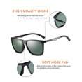 thumbnail image 3 of Polarized Sunglasses for Men Vintage Shades Trendy Womens Driving Eyewear with Case UV Protection ( Matte Black Green ), 3 of 7
