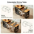 thumbnail image 3 of Onbrill 76" Kitchen Islands w/Extendable Dining Table, 2-6 Island Table for Kitchen w/Double-Side Storage, 3 of 7