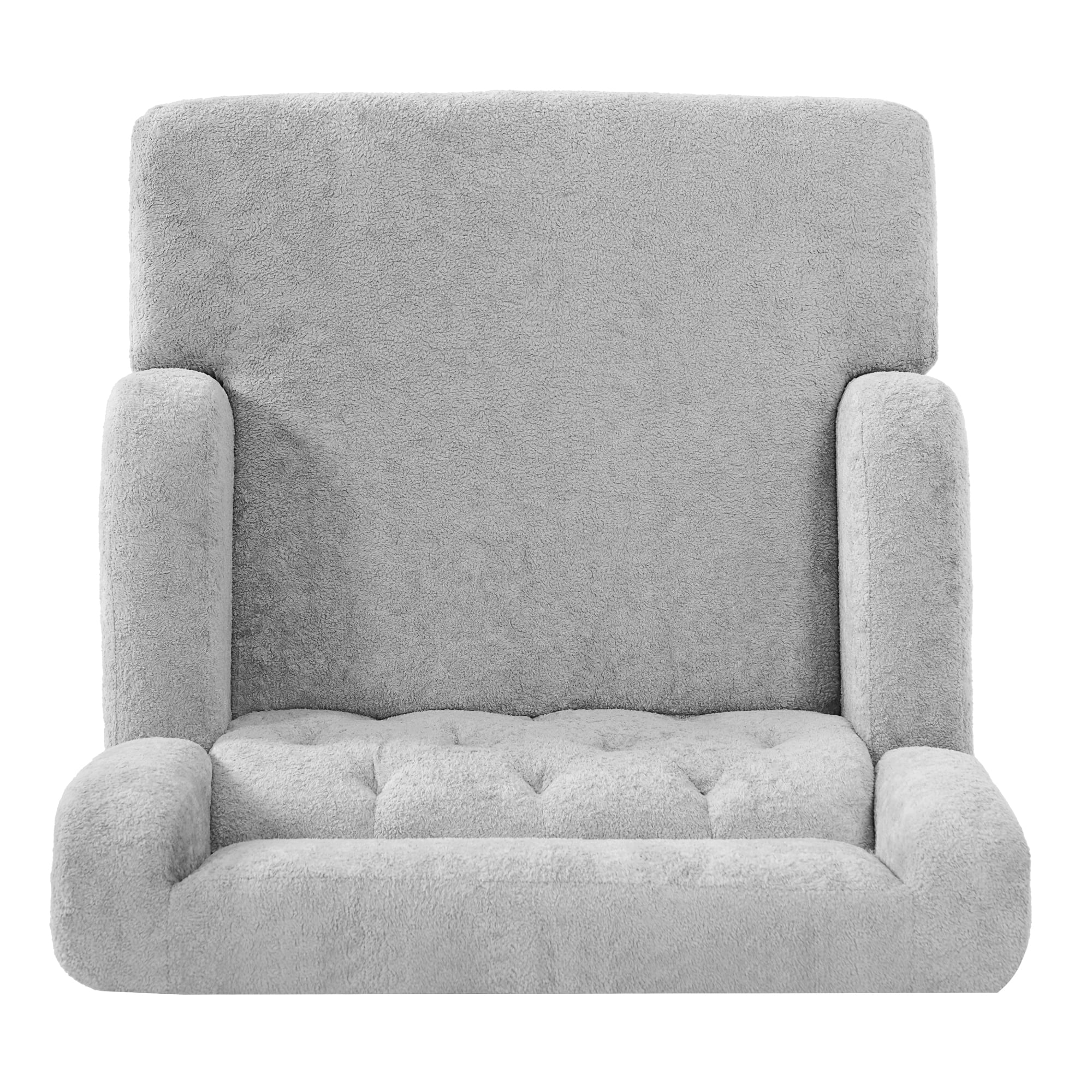 Leumius Accent Chair, Modern Tufted Armchair, Upholstered Single Sofa Chair for Living Room and Bedroom, Light Grey