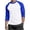 Blue, variant on Men's 3/4 Sleeve Shirts Crew Neck Color Block Big and Tall Shirts Comfortable Basic T-Shirts Loose Casual Tees