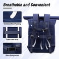thumbnail image 3 of SYCNB Rolltop Backpack for Men & Women, Waterproof Travel Backpack with computer compartment, 24L/27L Expandable Capacity Daypack for Work College Trip, Jewel Blue, 3 of 6