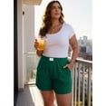 thumbnail image 6 of Gleelist Women's Plus Casual Shorts Comfy Elastic Waist Shorts Summer Short with Pockets XL-5XL, 6 of 6
