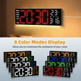 thumbnail image 3 of TOYOOSKY 16" Large Digital Wall Clock with 8 RGB Led Display & Remote Control, 3 of 8