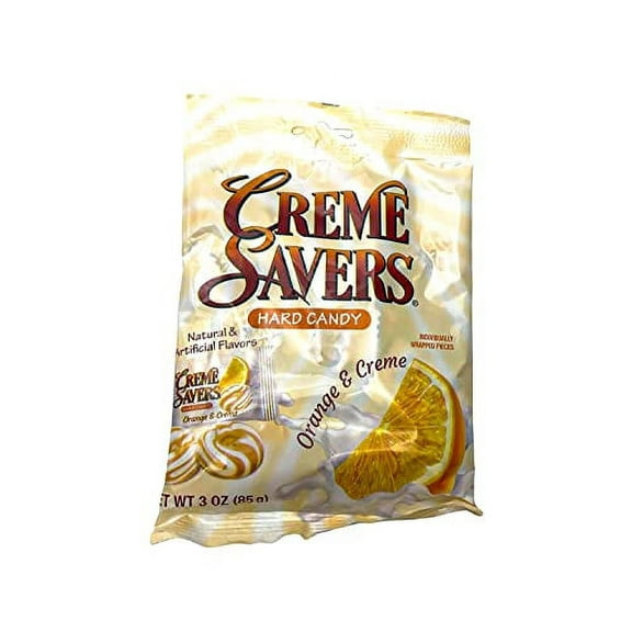 Creme Savers Orange Hard Candy 3 OZ (Pack of Two)