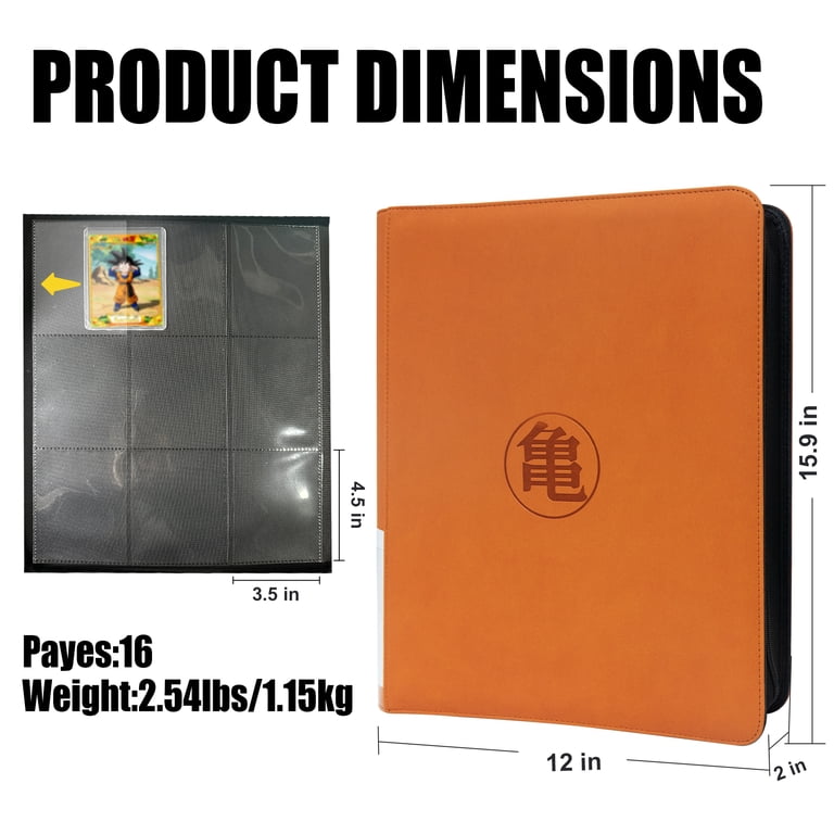 Toploader Binder for Dragon Ball Cards,Holds 288 Toploaders,9-Pocket  Ringless Double-Sided Pockets for Dragon Ball Cards,Waterproof Top Loader  Card Storage for Anime Cards - Walmart.com
