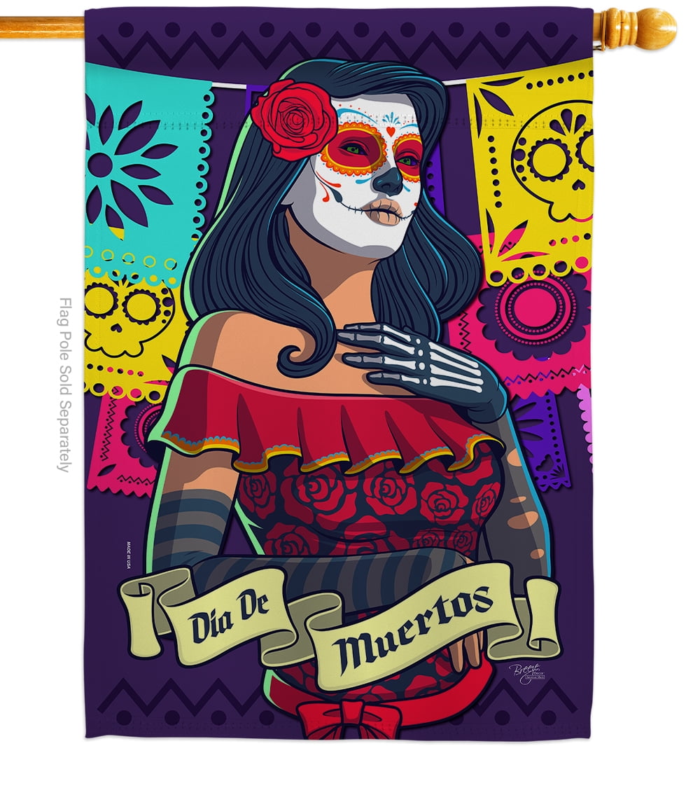 Details about   La Calavera Catrina Garden Flag Fall Day of Dead Decorative Yard House Banner 
