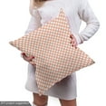 thumbnail image 5 of Ambesonne Abstract Fabric by the Yard Upholstery, Monochrome Polka Dots Art, 1 Yard, Peach and White, 5 of 5