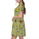 thumbnail image 2 of Disketp Sage Green With Sunflowers para Vestido de Manga Corta para Mujeres, Vestidos de Verano para Mujeres, Casual y Holgado para la Playa, 2 of 6