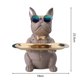 thumbnail image 4 of Adornos almacenamiento para Bulldog bandeja para llaves puerta entrada plato del personalizada lujo con nórdica (gris) (error peso 820-980g), 4 of 7