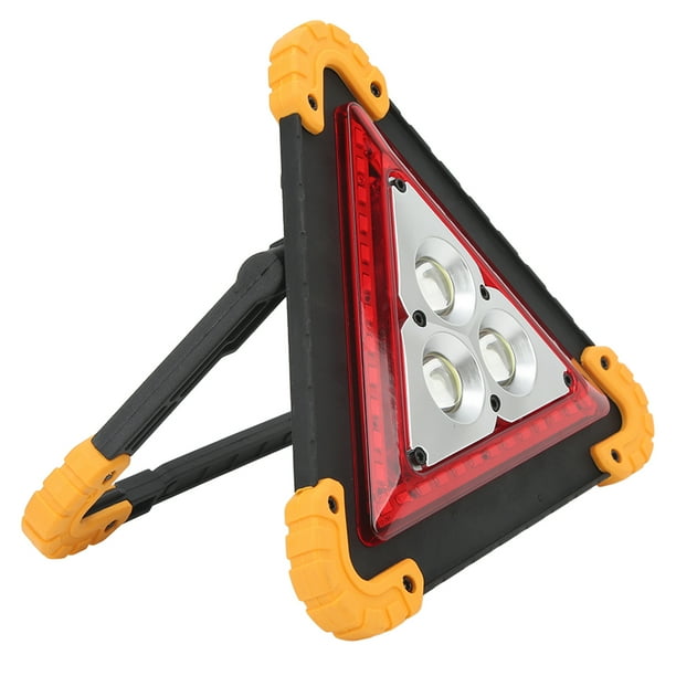 Lámpara de Triángulo de Advertencia, Luz de Emergencia LED DE AHORRO DE ENERGIA ABS Portable Batería Flexible Alimentada 1500lm Para Acampar