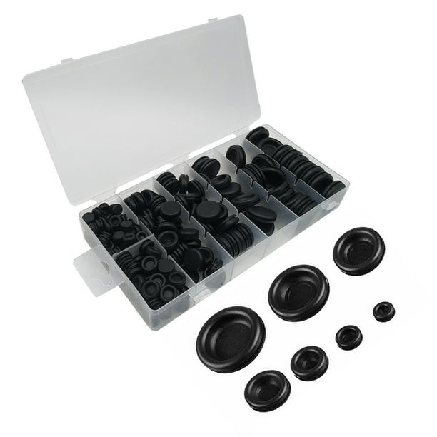 Langgg 200 Pieces/Set 7.1425.4mm Car Rubber Grommets Assortment