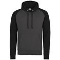 thumbnail image 1 of Awdis Just Hoods - Sudadera con capucha Modelo Baseball en 2 tonalidades Unisex Adultos (Burdeos/Negro jet), 1 of 2