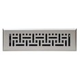 thumbnail image 2 of 2" X 12" Modern Victorian Floor Register Grille with Dampers - Decorative Grate - HVAC Vent Duct Cover - Satin Nickel, 2 of 4