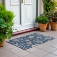 thumbnail image 6 of Addison Rugs Chantille Indoor/Outdoor Transitional Global Navy Washable Rectangle Rug, 1'8" x 2'6", 6 of 6