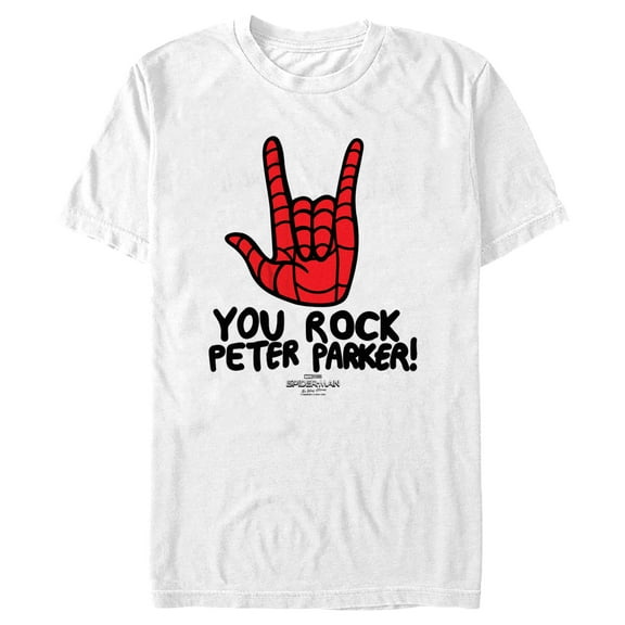 Men's Marvel Spider-Man: No Way Home You Rock Peter Parker Graphic Tee White Medium