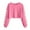 Hot Pink, variant on Qingpeng Girls Crop Tops Long Sleeve Daisy Cute Pullover Sweatshirt Kids For 4-13Y