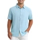 thumbnail image 1 of CAMISAS DE HOMBRE CORTA MANGA BOTÓN PLAYA VERANO CUELLO PUNTA L AZUL CLARO DEL DÍA DEL PADRE INSPIRAR CHIC, 1 of 5
