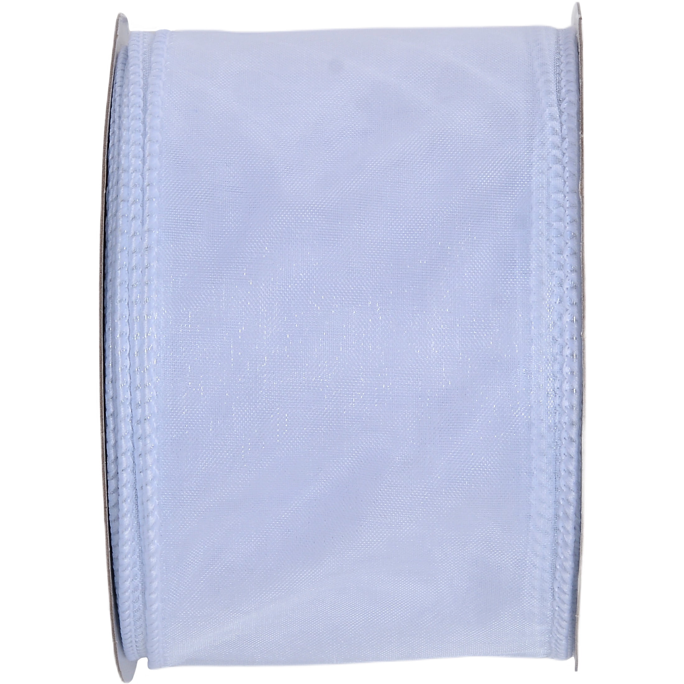 Gwen Studios 2.5" White Sheer Wire Edge Ribbon, 10 Yards